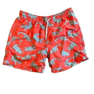Surf Style peach alligator  swim trunks size XL